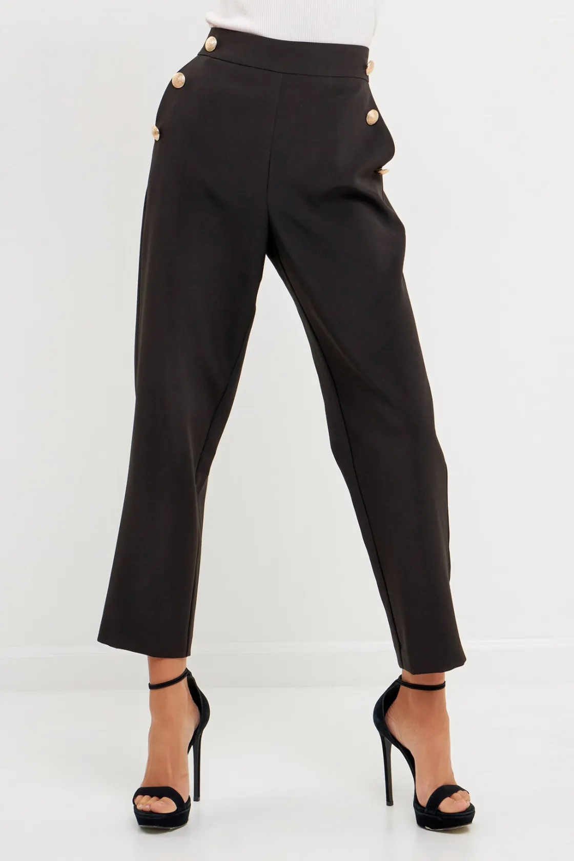 endless_rose__high_waiste_3.webp ENDLESS ROSE Pants | Tops*- High Waisted Buttoned Trousers