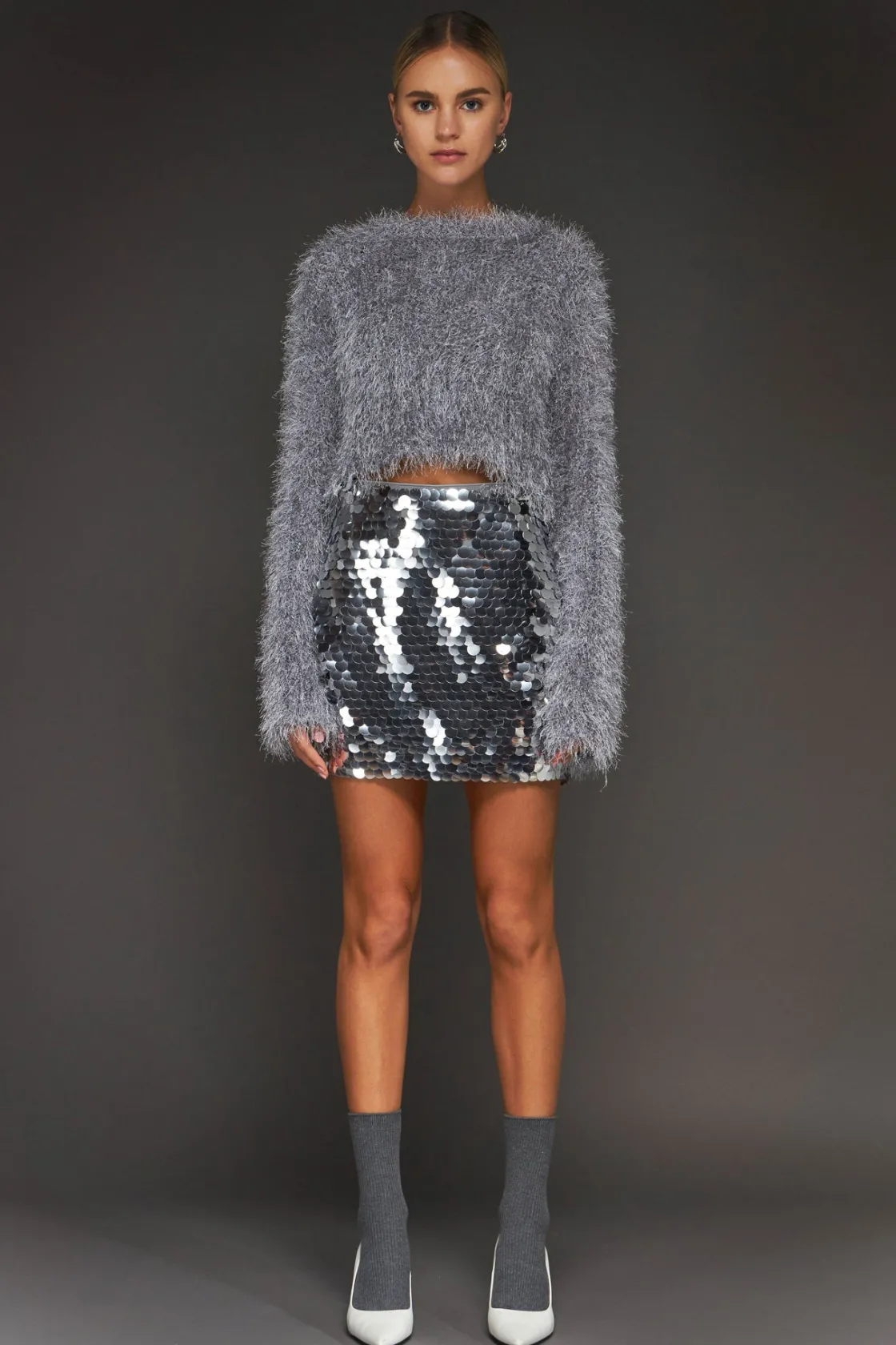 endless_rose__high_waiste_4-2.webp ENDLESS ROSE Skirts | Tops*- High Waisted Confetti Sequin Mini Skirt