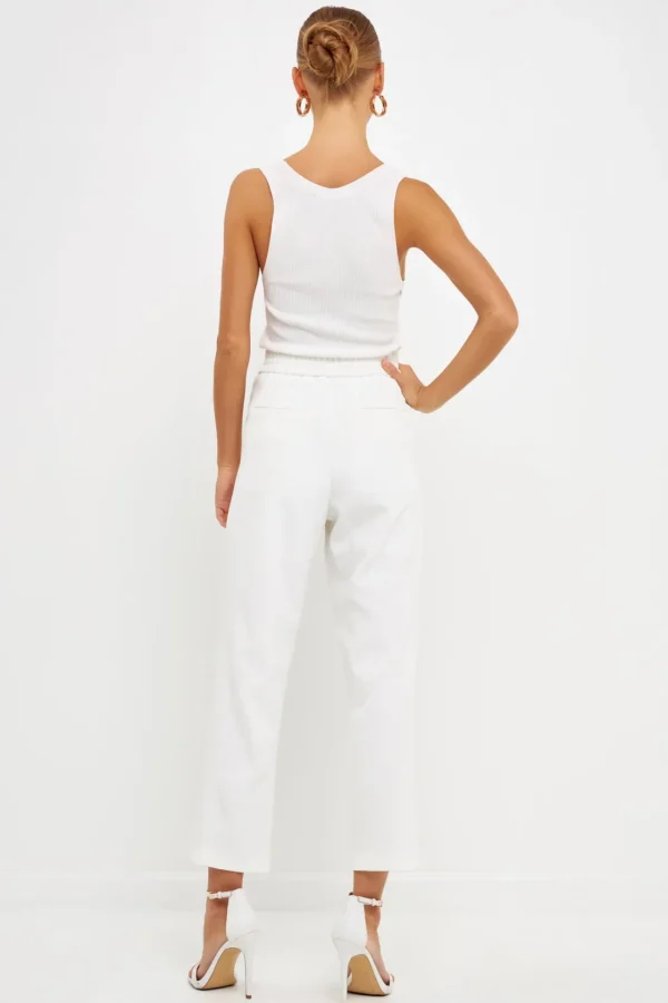 ENDLESS ROSE Pants | Tops*- High Waisted Buttoned Trousers