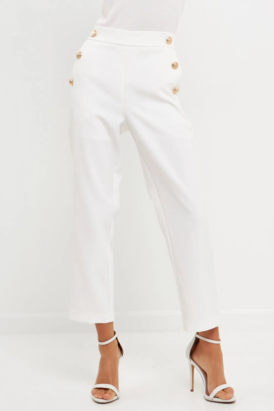 endless_rose__high_waiste_8.webp ENDLESS ROSE Pants | Tops*- High Waisted Buttoned Trousers
