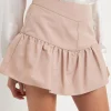 ENDLESS ROSE Tops*- High-Waisted Ruffled Skort DUSTYPINK