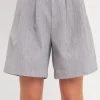 ENDLESS ROSE Shorts & Skorts | Tops*- High-Waisted Pleated Shorts GREY