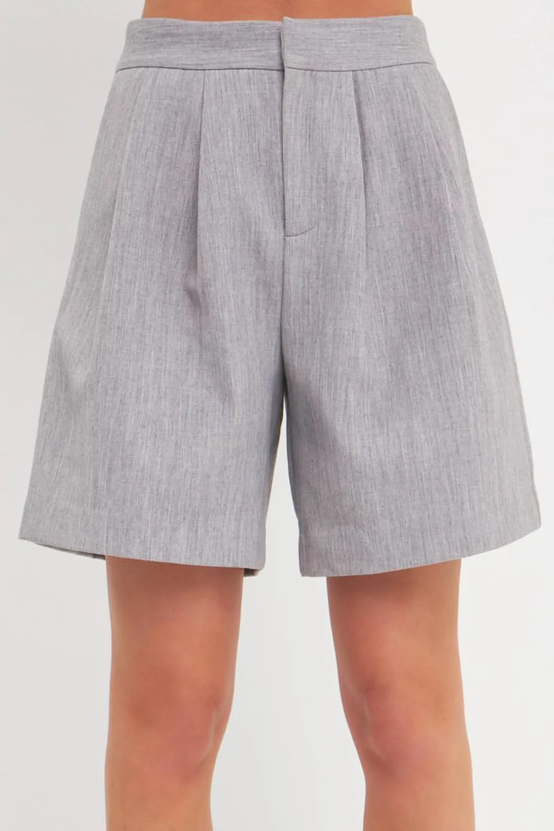 endless_rose__highwaisted_0-5.webp ENDLESS ROSE Shorts & Skorts | Tops*- High-Waisted Pleated Shorts GREY
