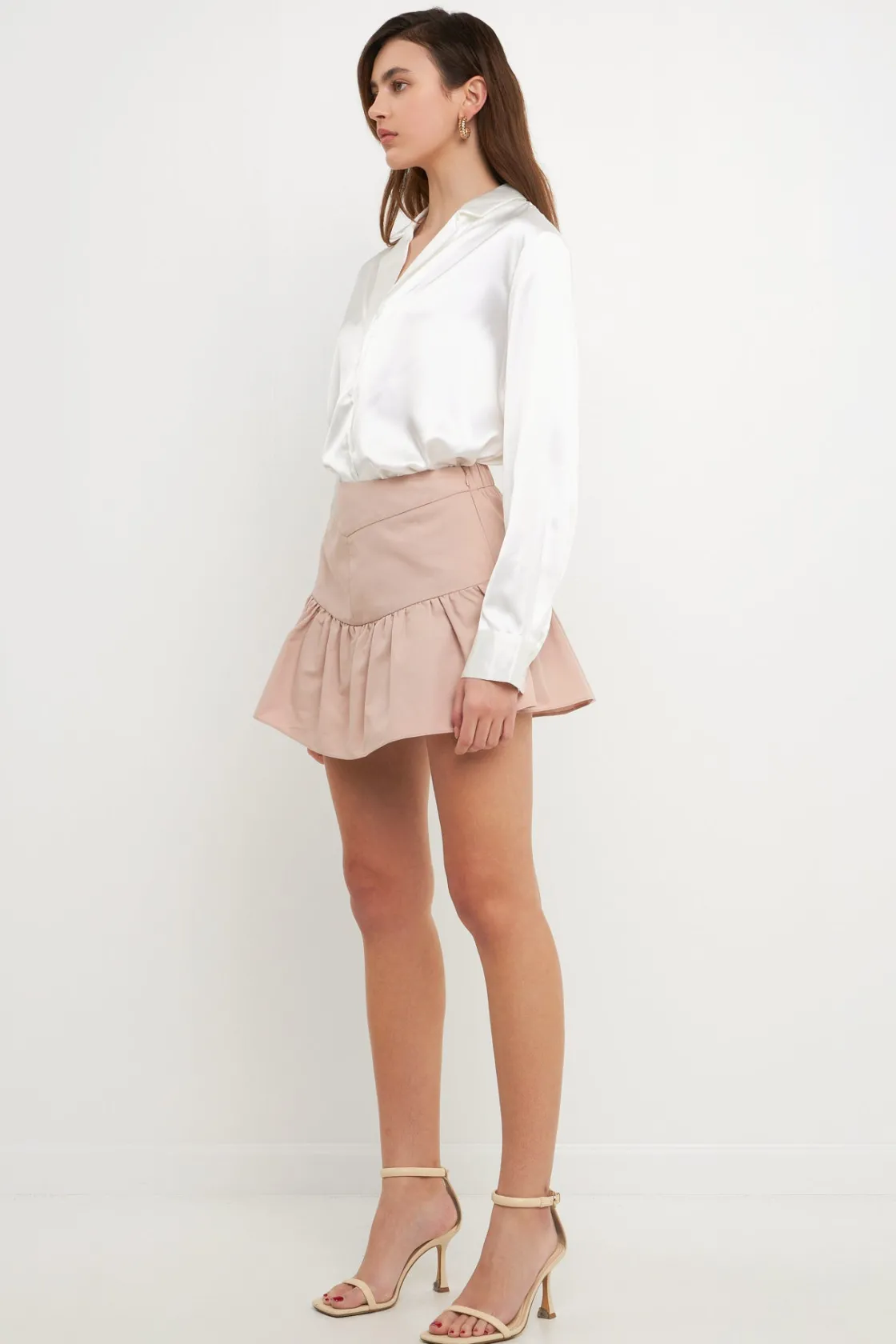 endless_rose__highwaisted_1.webp ENDLESS ROSE Tops*- High-Waisted Ruffled Skort DUSTYPINK