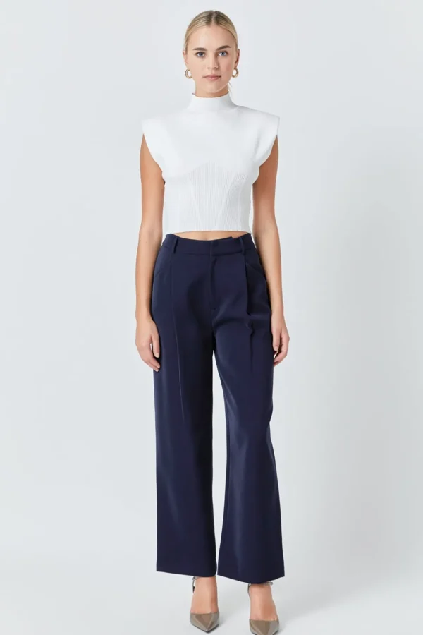 ENDLESS ROSE Pants | Tops*- High-Waisted Suit Trousers