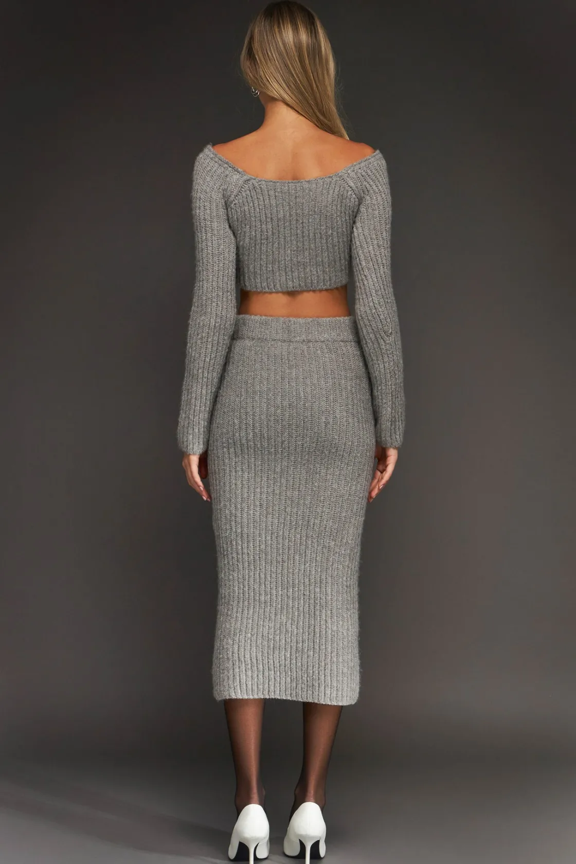 endless_rose__highwaisted_2-7.webp ENDLESS ROSE Sweaters & Knits | Skirts*- High-Waisted Knit Midi Skirt