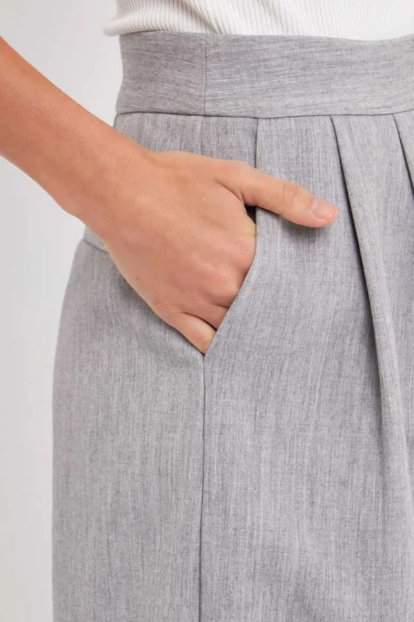 ENDLESS ROSE Shorts & Skorts | Tops*- High-Waisted Pleated Shorts GREY