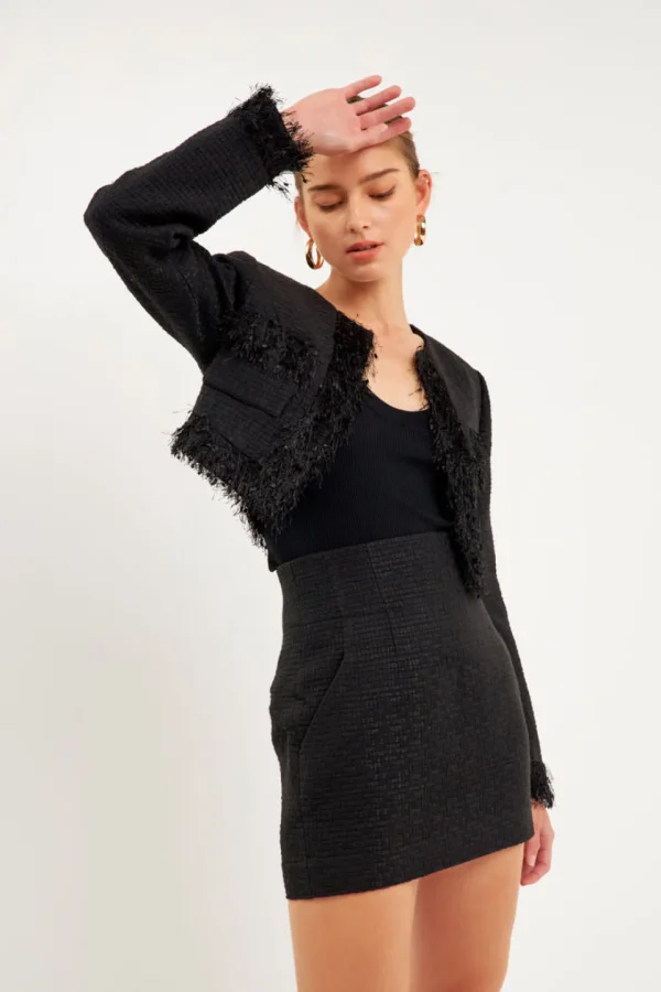 ENDLESS ROSE Skirts | Tops*- High-Waisted Tweed Skirt