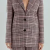 ENDLESS ROSE Matching Sets | Blazers*- Houndstooth Oversize Blazer PINKMULTI