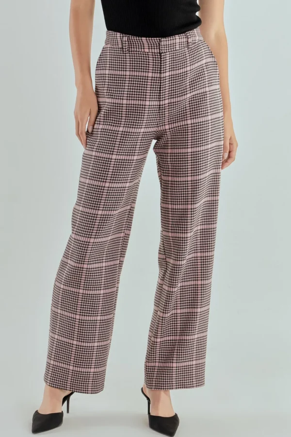 ENDLESS ROSE Matching Sets | Pants*- Houndstooth Women Pants PINKMULTI
