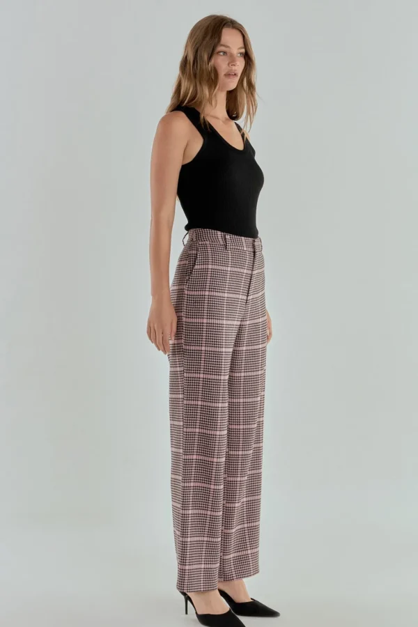 ENDLESS ROSE Matching Sets | Pants*- Houndstooth Women Pants PINKMULTI
