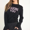 ENDLESS ROSE Sweaters & Knits | Tops*- J'adore You Sweater BLACK