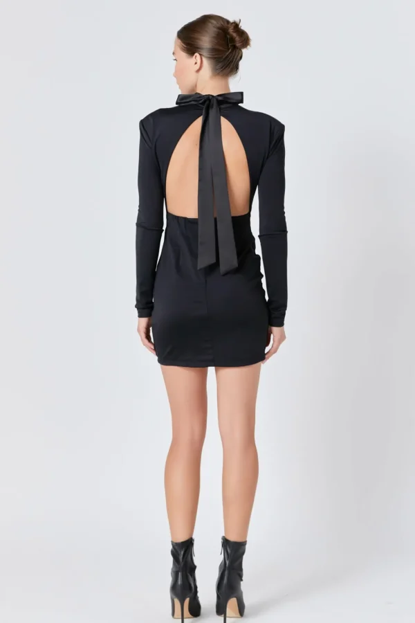 ENDLESS ROSE Bodycon Dresses | Tops*- Jersey Open Back Mini Dress BLACK
