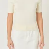 ENDLESS ROSE Sweaters & Knits | Matching Sets*- Jewel Trim Half Sleeve Top IVORY