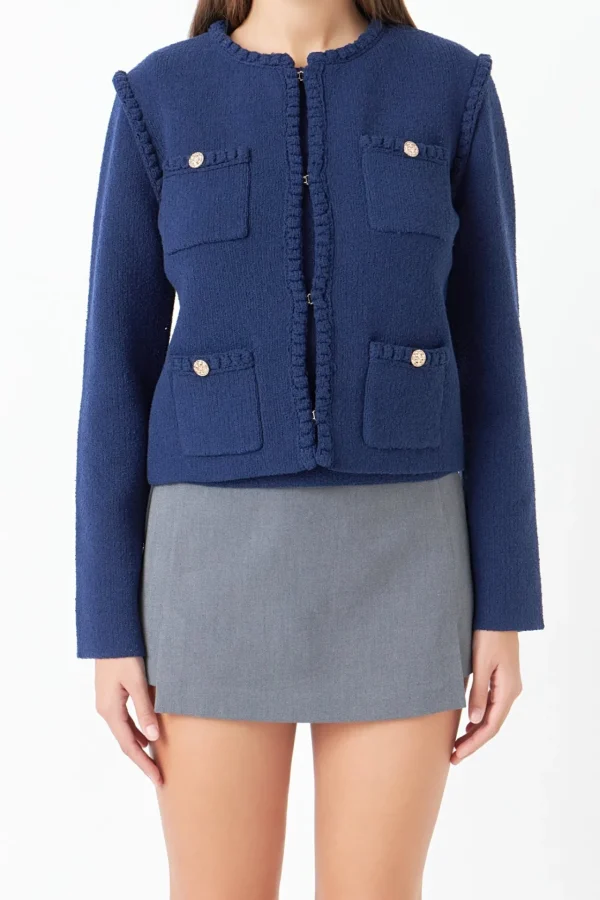 ENDLESS ROSE Jackets & Coats | Tops*- Kelly Braided Knit Jacket