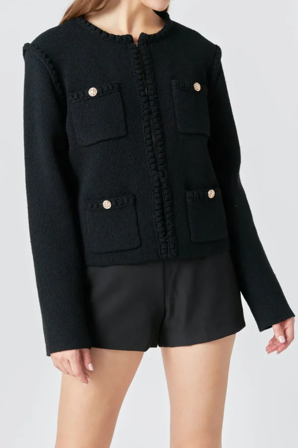 ENDLESS ROSE Jackets & Coats | Tops*- Kelly Braided Knit Jacket