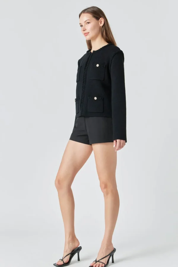 ENDLESS ROSE Jackets & Coats | Tops*- Kelly Braided Knit Jacket