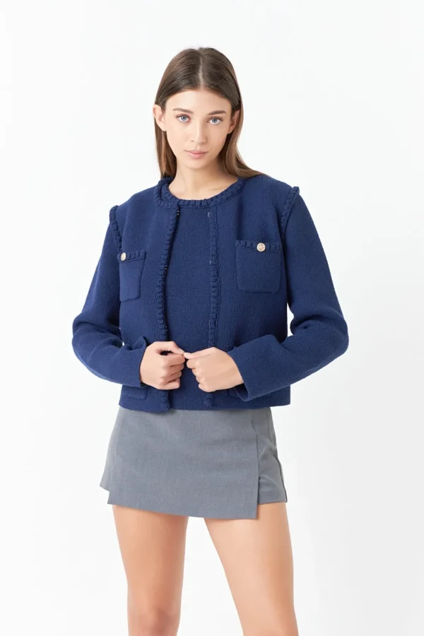 ENDLESS ROSE Jackets & Coats | Tops*- Kelly Braided Knit Jacket