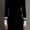 ENDLESS ROSE Sweaters & Knits | Tops*- Knit Block Cardigan BLACK/CREAM