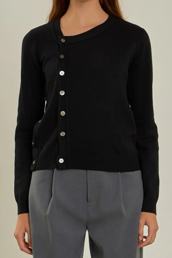 ENDLESS ROSE Jackets & Coats | Tops*- Knit Cardigan with Cross Over Buttons