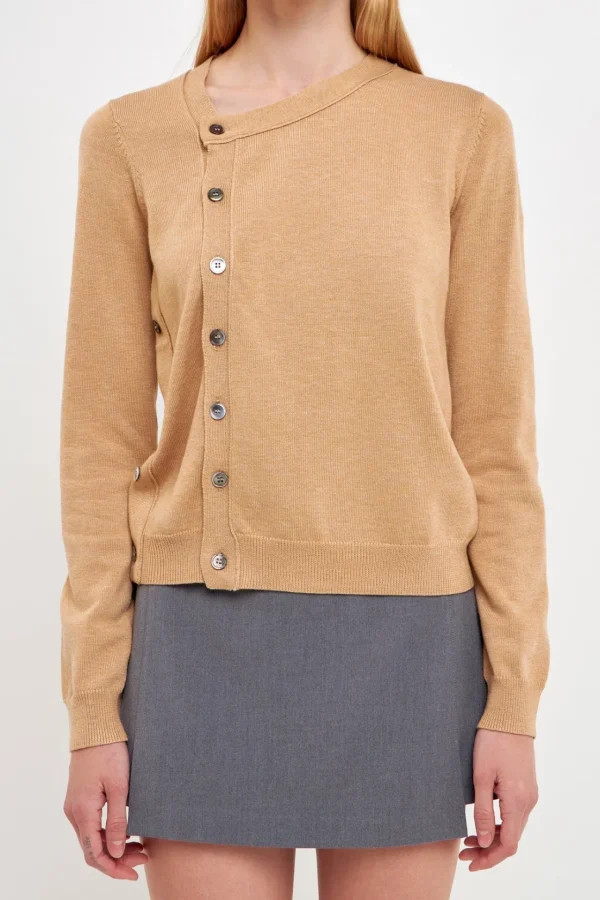 ENDLESS ROSE Jackets & Coats | Tops*- Knit Cardigan with Cross Over Buttons