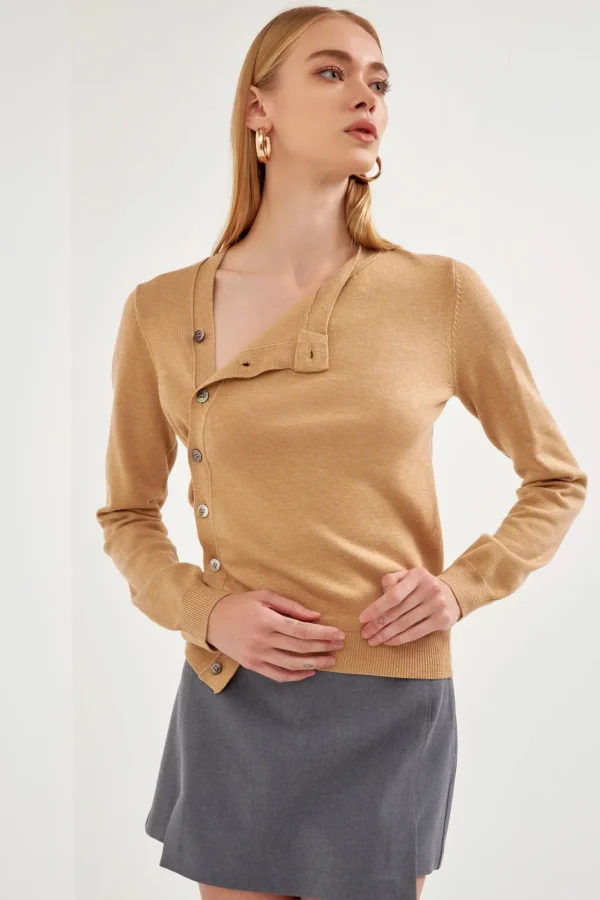 ENDLESS ROSE Jackets & Coats | Tops*- Knit Cardigan with Cross Over Buttons