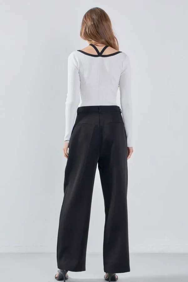 ENDLESS ROSE Sweaters & Knits | Tops*- Knit Cutout Halter Top IVORY/BLACK