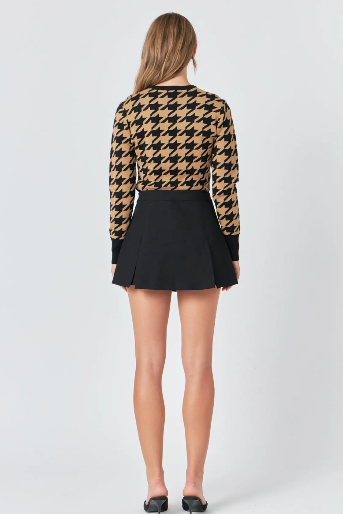 endless_rose__knit_hounds_7.webp ENDLESS ROSE Tops*- Knit Houndstooth Sweater
