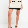 ENDLESS ROSE Sweaters & Knits | Skirts*- Knit Mini Skirt with Gold Buttons CREAM