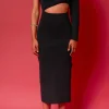 ENDLESS ROSE One Shoulder | Sweaters & Knits*- Knit One Shoulder Midi Dress BLACK