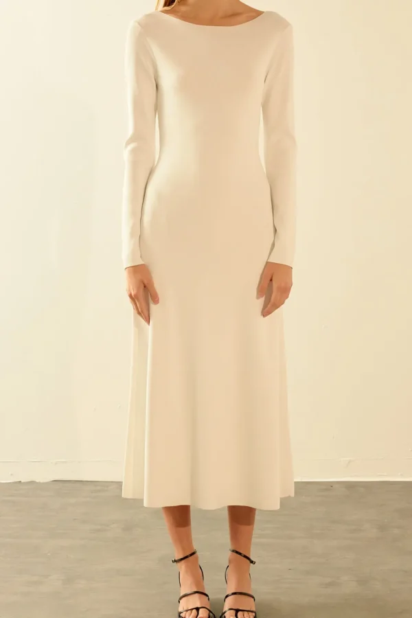 ENDLESS ROSE Sweaters & Knits | Tops*- Knit Open Back Maxi Dress CREAM