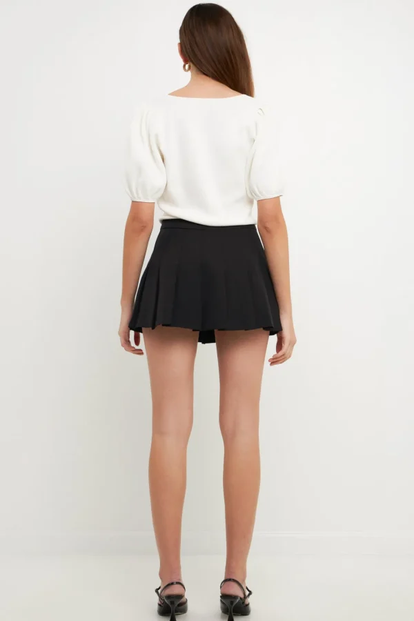 ENDLESS ROSE Sweaters & Knits | Tops*- Knit Square Neck Puff Top