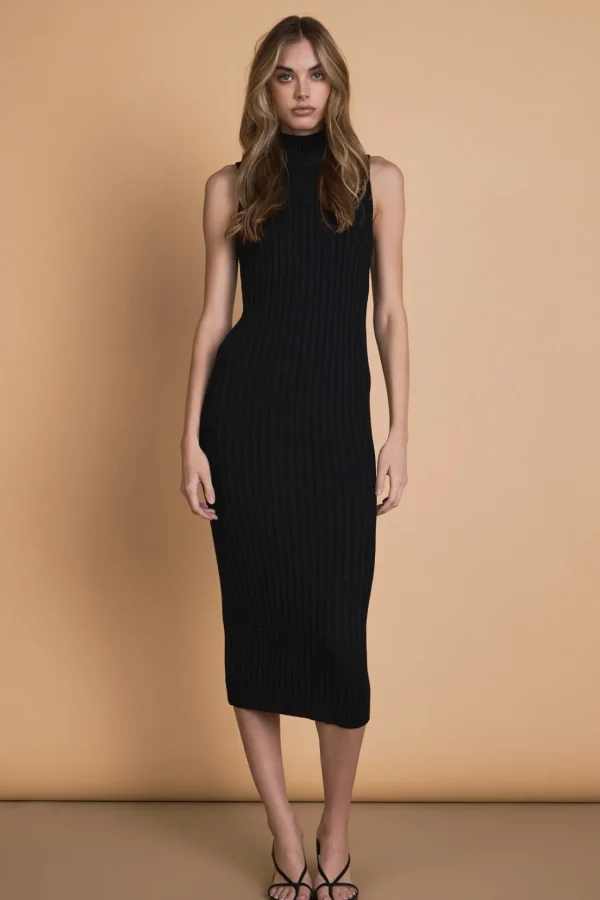 ENDLESS ROSE Sweaters & Knits | Tops*- Knit Sweater Dress BLACK
