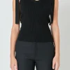 ENDLESS ROSE Tops*- Knit V Neck Tank Top