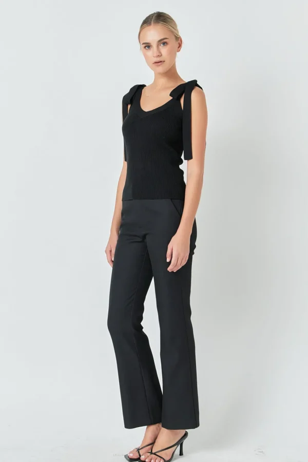 ENDLESS ROSE Tops*- Knit V Neck Tank Top