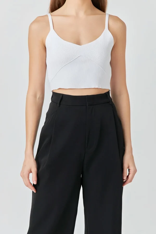 ENDLESS ROSE Tops*- Knitted Bralette Top