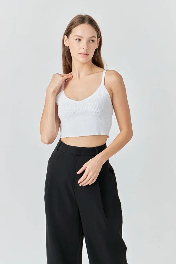 ENDLESS ROSE Tops*- Knitted Bralette Top