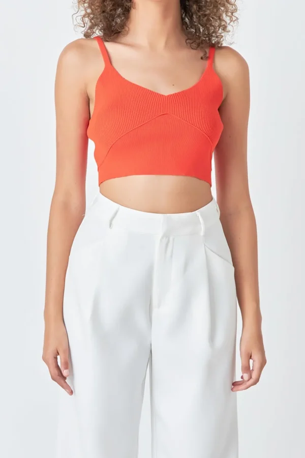ENDLESS ROSE Tops*- Knitted Bralette Top