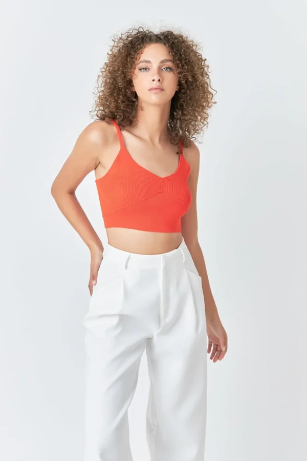 ENDLESS ROSE Tops*- Knitted Bralette Top