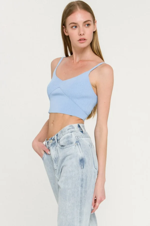 ENDLESS ROSE Tops*- Knitted Bralette Top