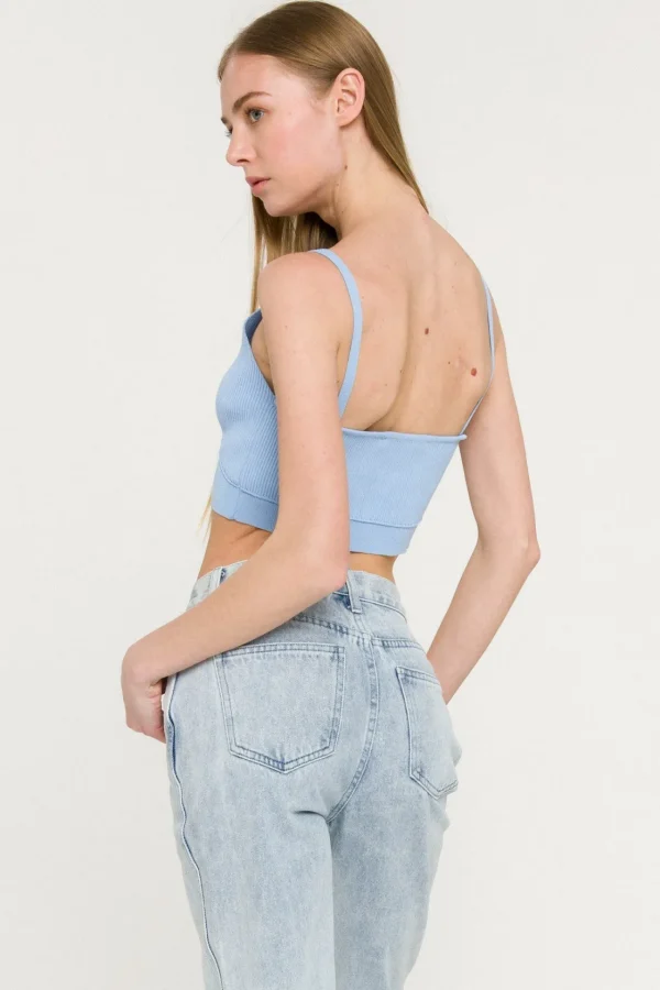 ENDLESS ROSE Tops*- Knitted Bralette Top