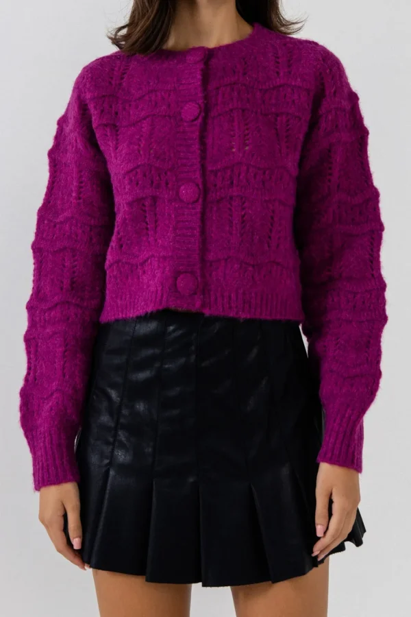ENDLESS ROSE Sweaters & Knits*- Knitted Cardigan with Coverbuttons