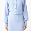 ENDLESS ROSE Sweaters & Knits | Jackets & Coats*- Knitted Puff Sleeve Cardigan BLUE