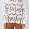 ENDLESS ROSE Tops*- Lace Blouse WHITE