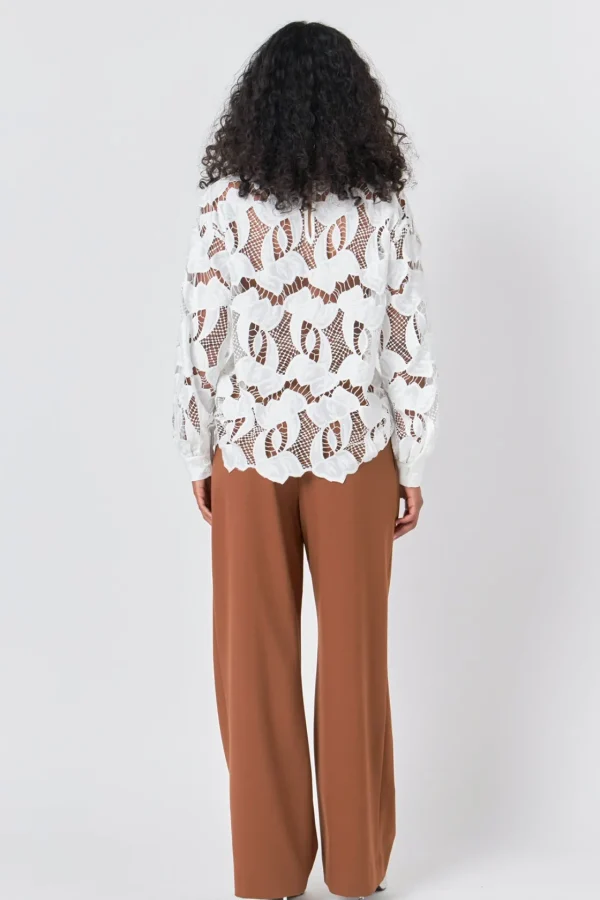 ENDLESS ROSE Tops*- Lace Blouse WHITE