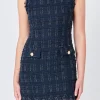 ENDLESS ROSE Lace Dresses | Tweed Dresses*- Lace Detail Tweed Mini Dress NAVY
