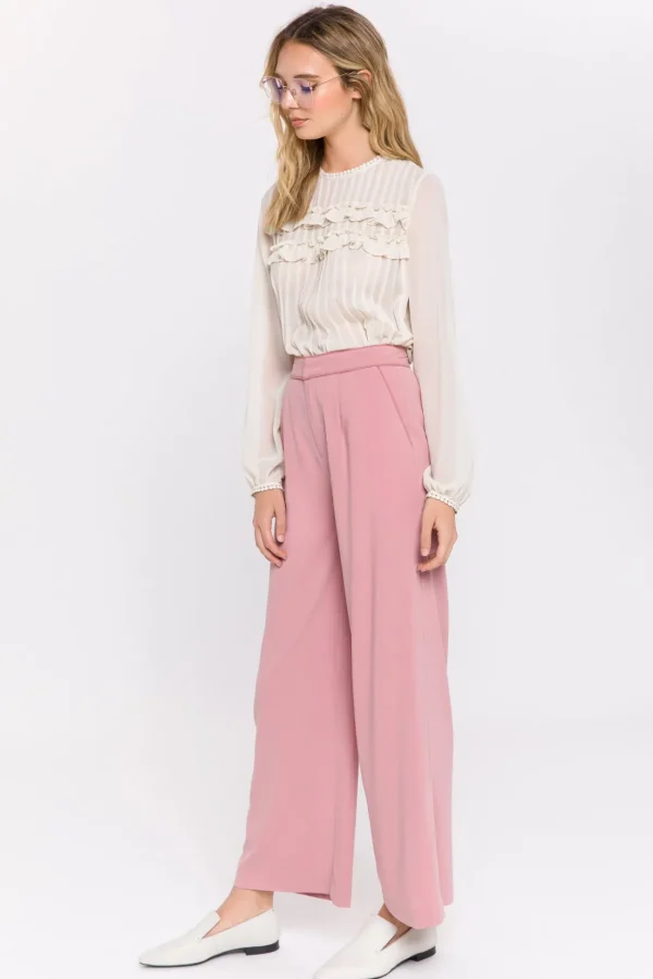 ENDLESS ROSE Shirts & Blouses | Tops*- Lace Detail Pleated Blouse