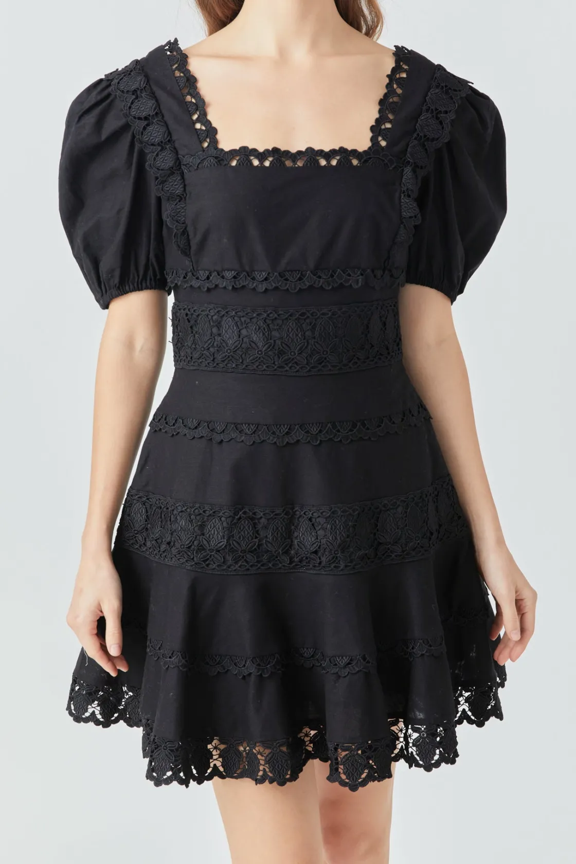 endless_rose__lace_fitand_10.webp ENDLESS ROSE Lace Dresses | White Dresses*- Lace Fit-and-Flare Mini Dress