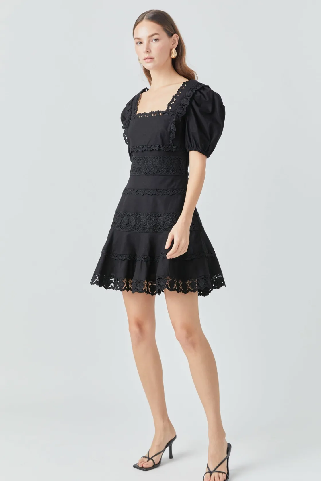endless_rose__lace_fitand_11.webp ENDLESS ROSE Lace Dresses | White Dresses*- Lace Fit-and-Flare Mini Dress