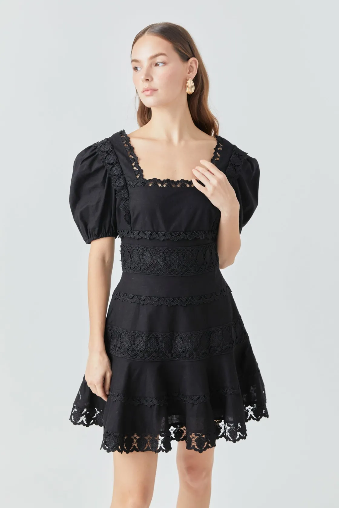 endless_rose__lace_fitand_13.webp ENDLESS ROSE Lace Dresses | White Dresses*- Lace Fit-and-Flare Mini Dress